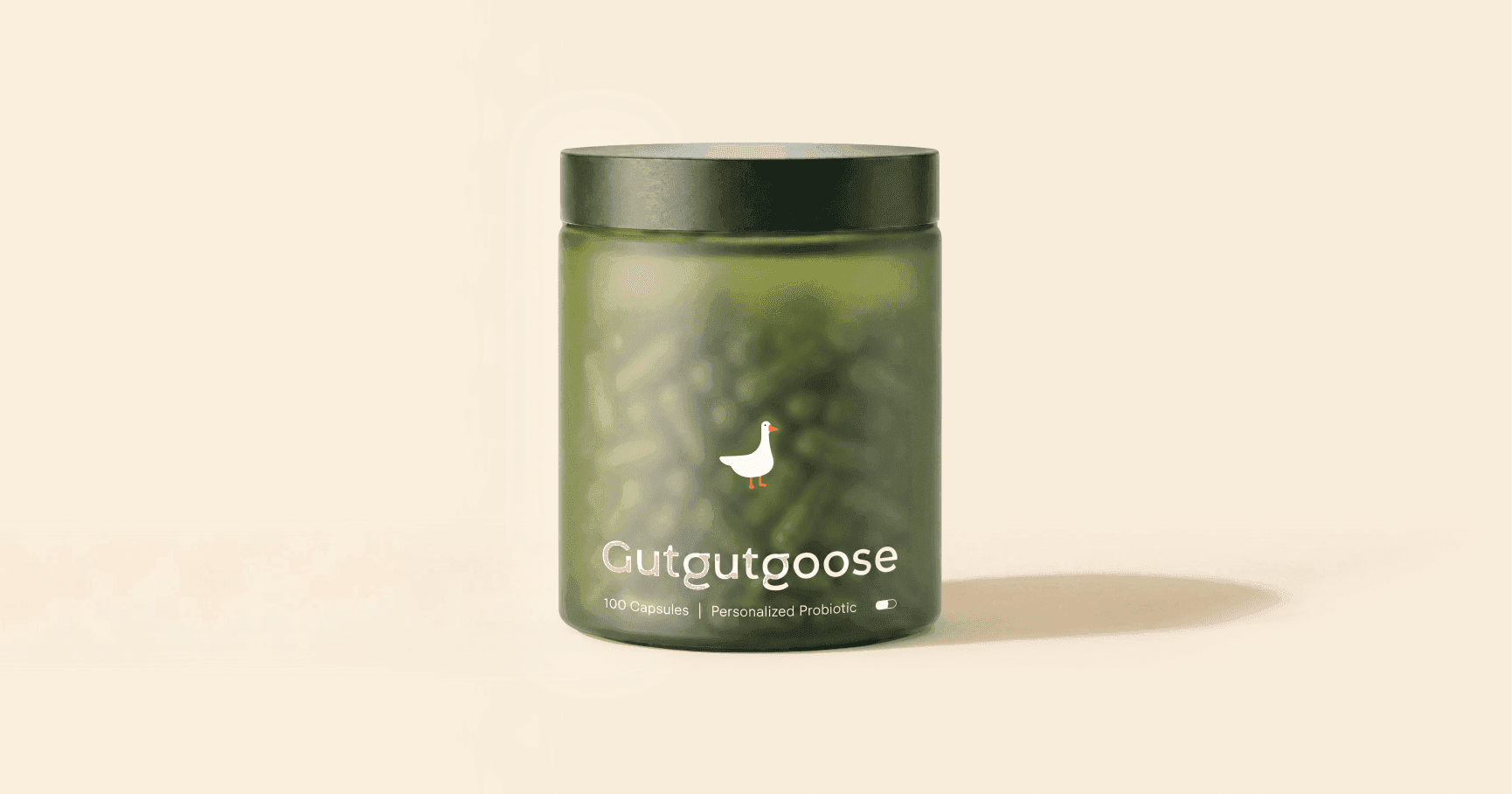 Complete probiotic product on a light background