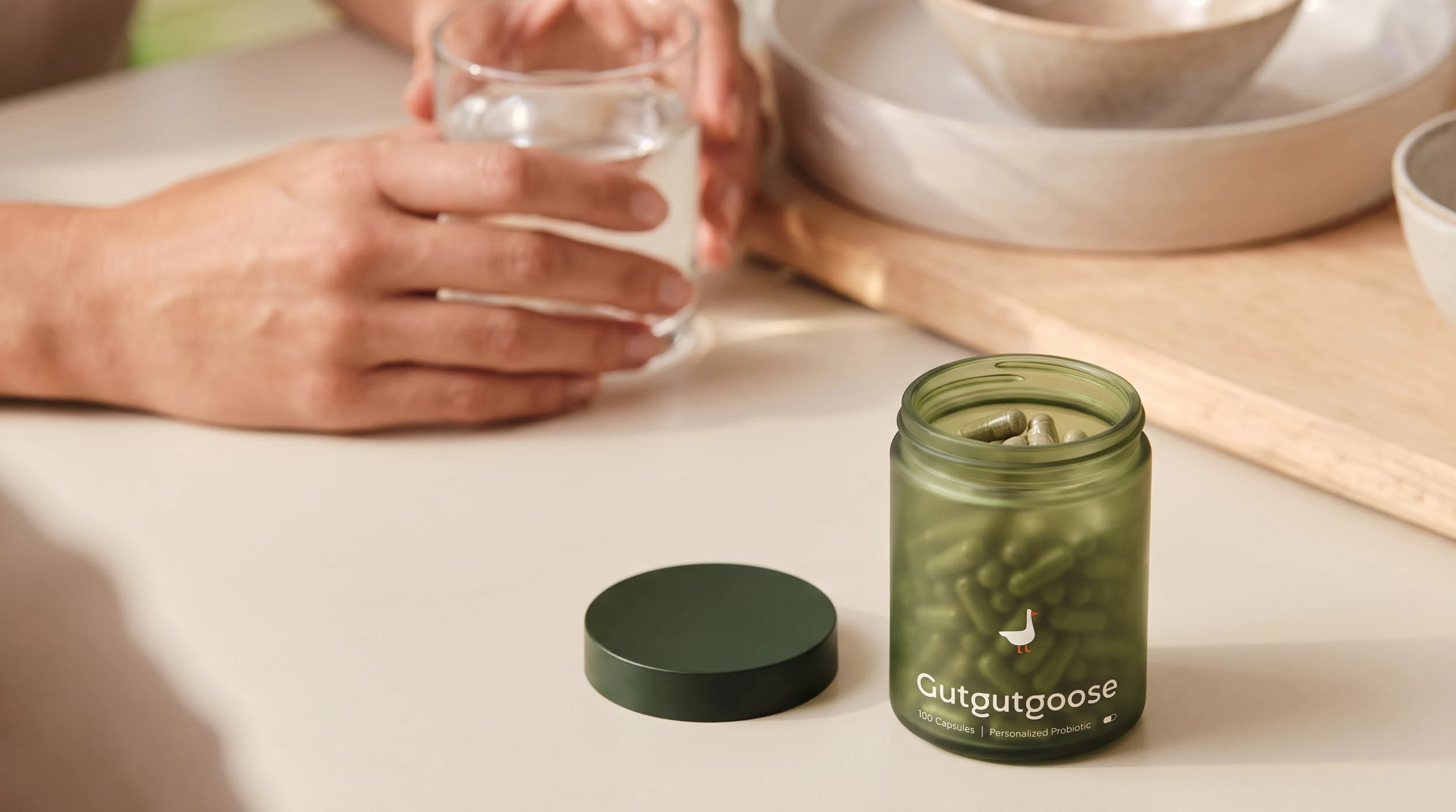 GutGutGoose testing and product process arranged on a table