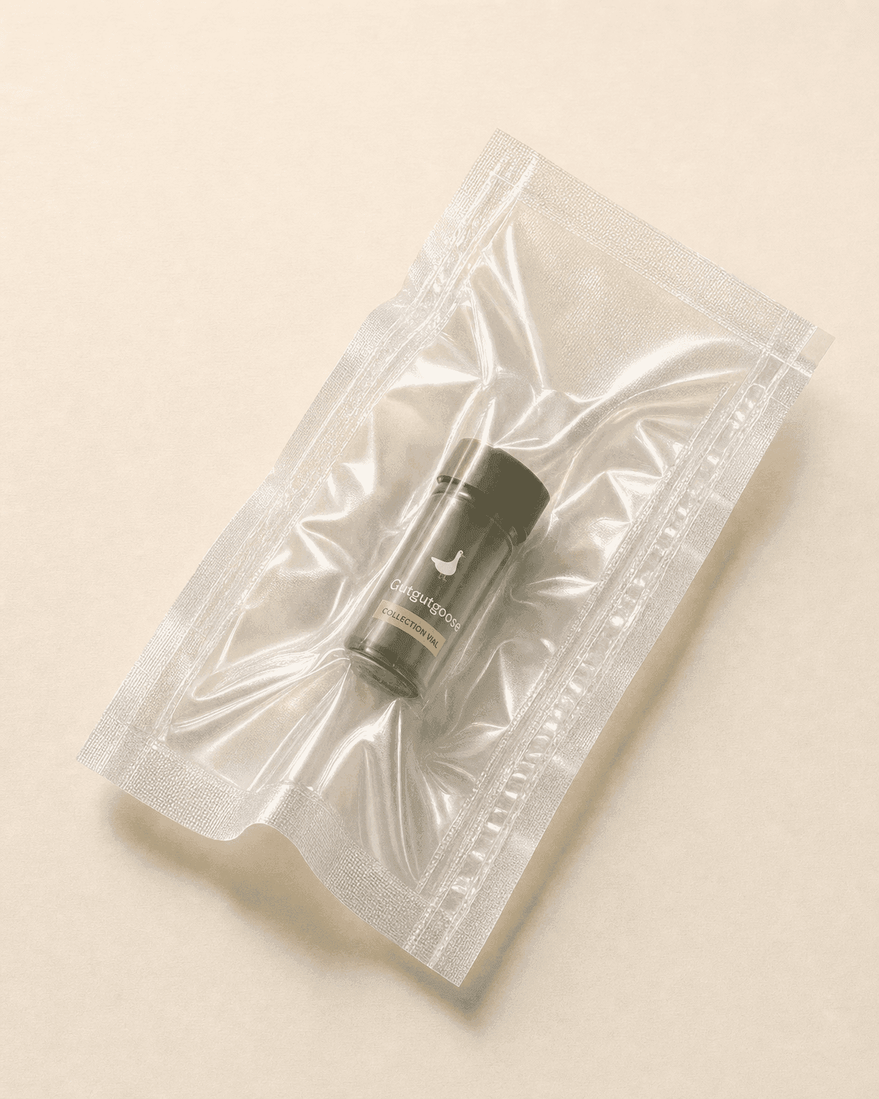 DNA and gut testing kit on a light background